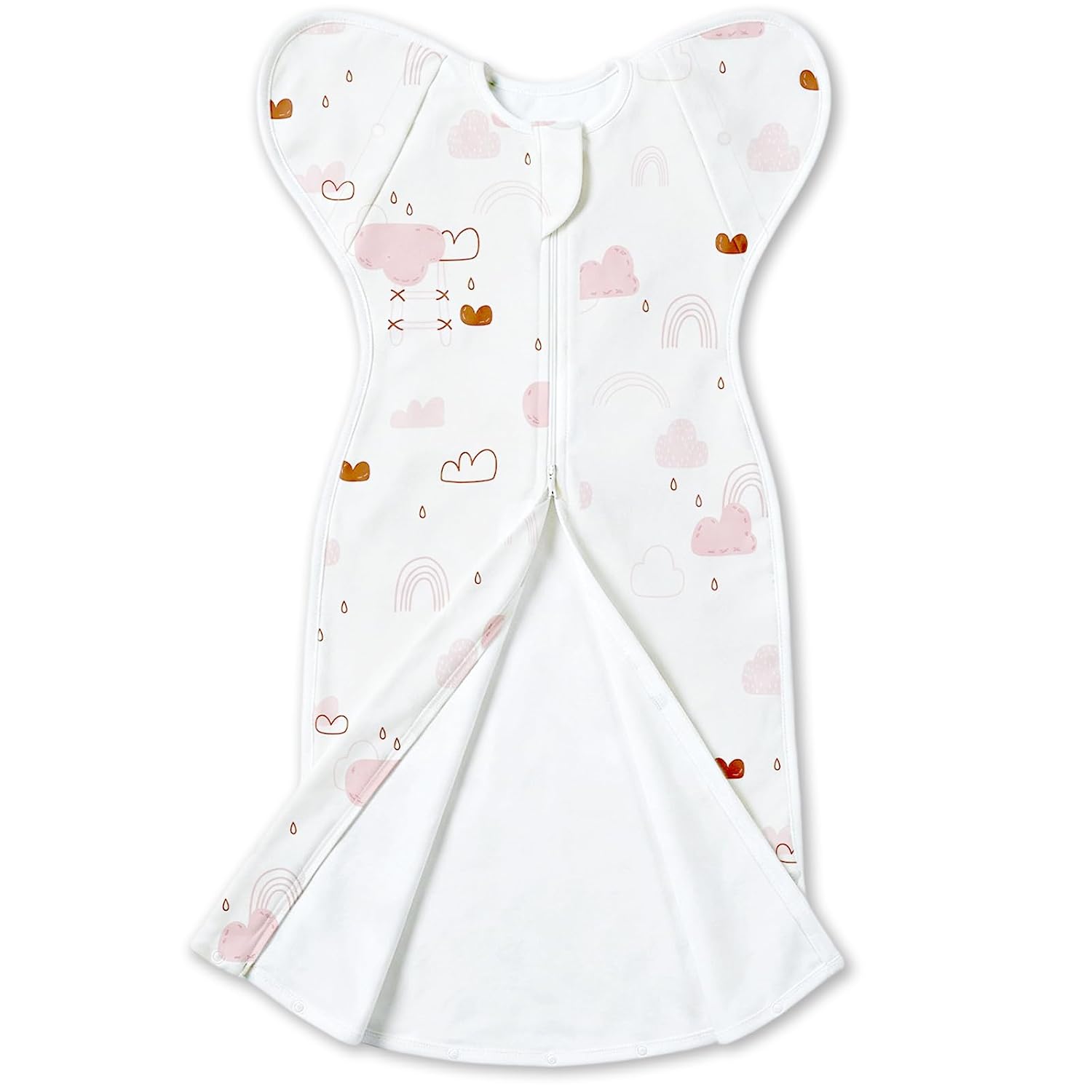 Arms Up Swaddle with Snap Button Bottom