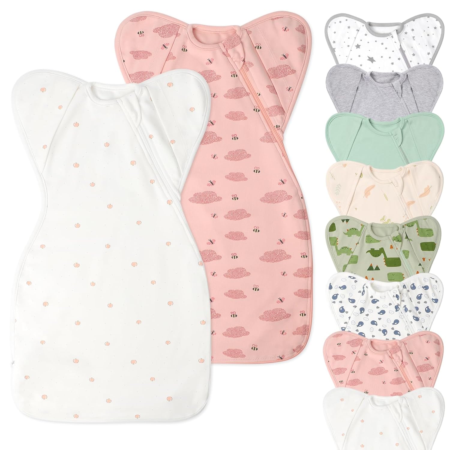 Arms Up Swaddle Bag with Two Way Zipper