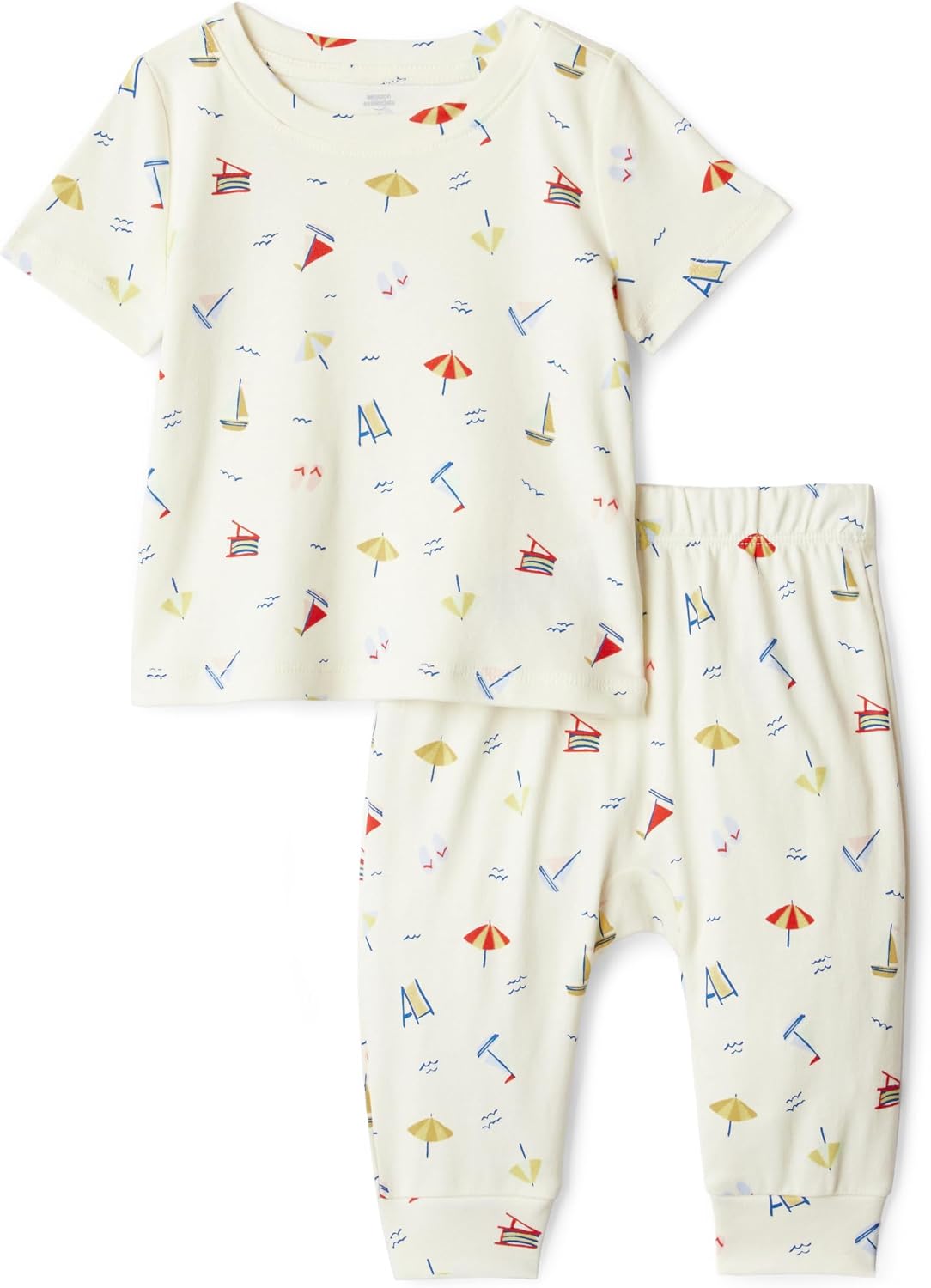 Cotton Knit Tee and Pant Set for Babies
