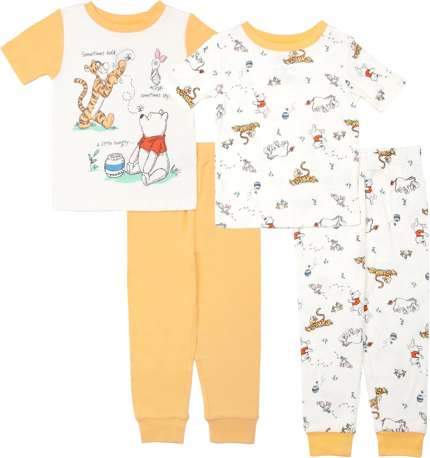 Cotton Character Pajama Set with Short and Long Sleeves