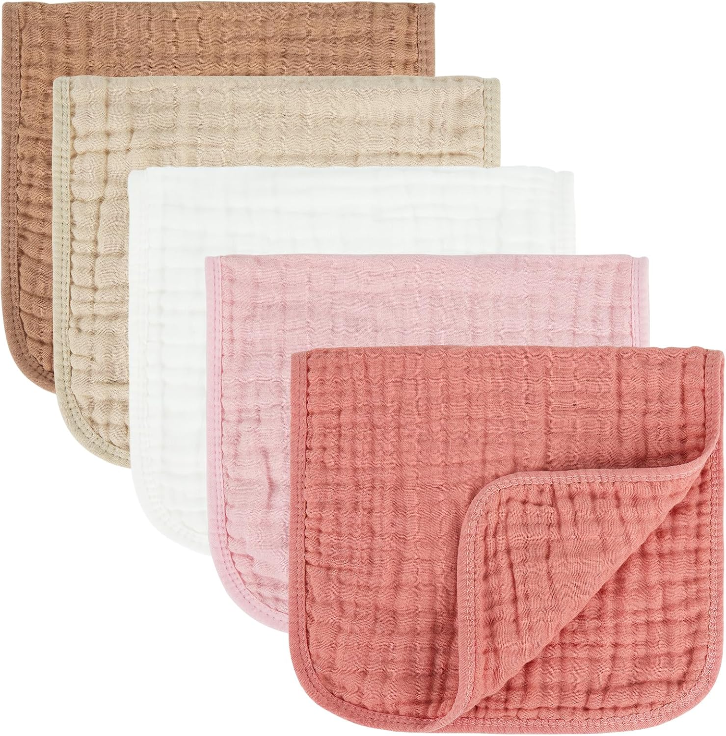 Natural Muslin Burp Cloths for Daily Baby Care