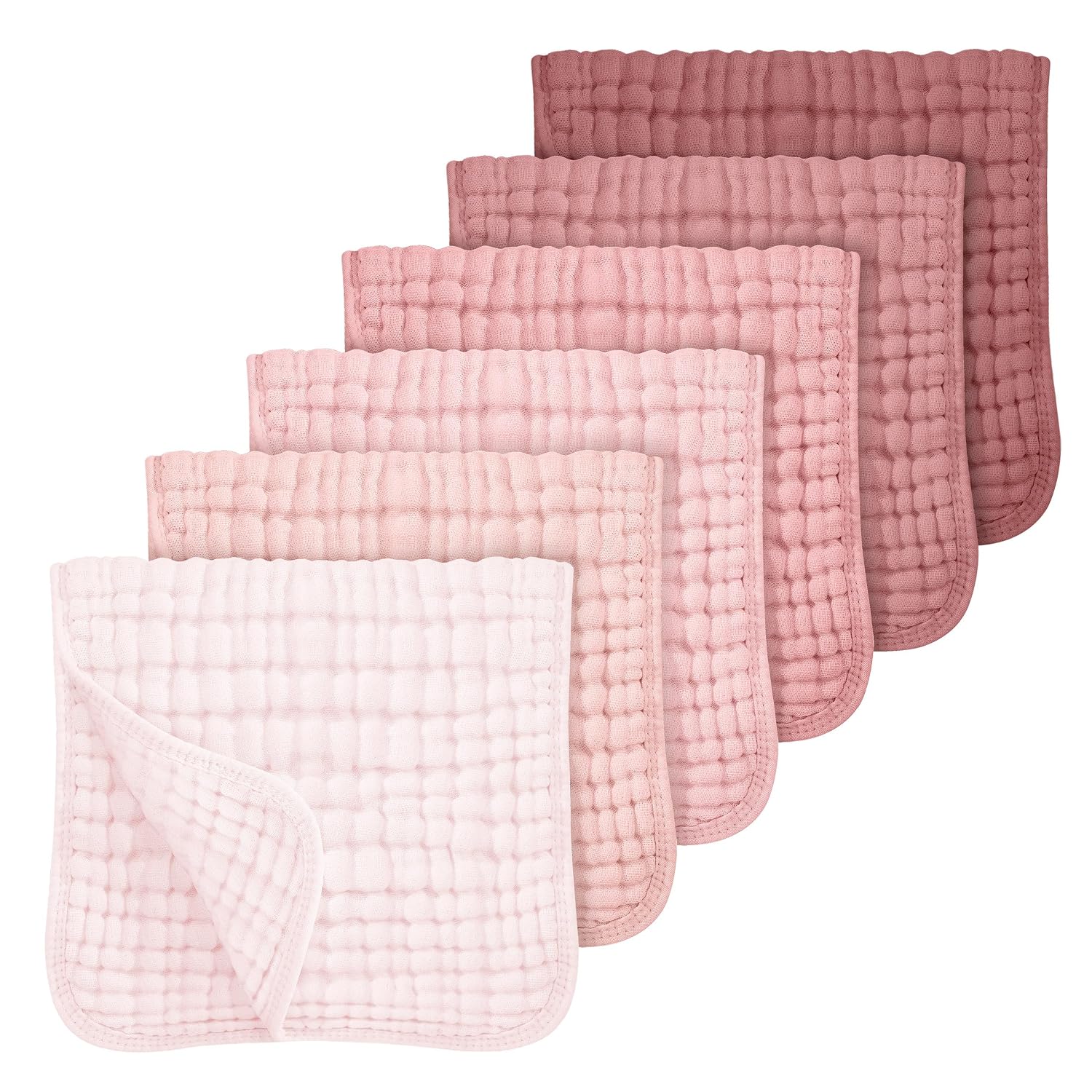 Six Layer Muslin Burp Cloths for Newborns